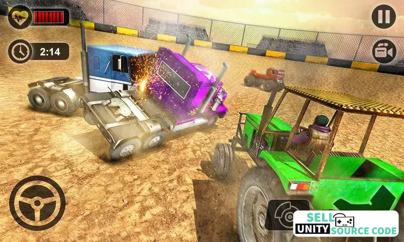 Tractor Demolition Derby : Crash Truck Wars - Unity Source Code